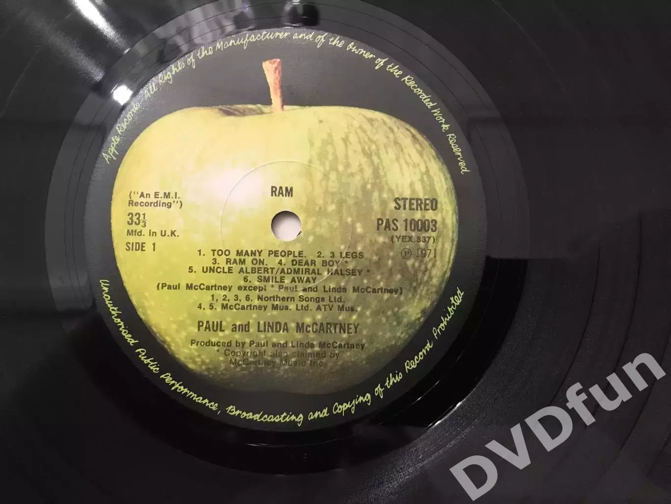 PAUL and LINDA McCARTNEY - RAM 1st Press UK LP Apple Records 1971 Fully Laminate 6