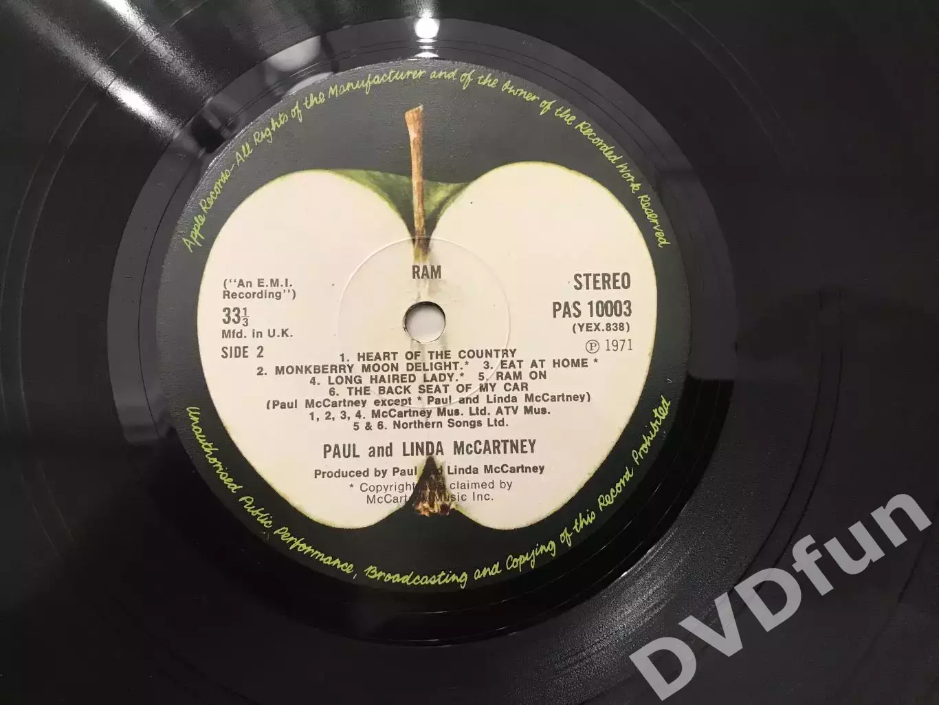 PAUL and LINDA McCARTNEY - RAM 1st Press UK LP Apple Records 1971 Fully Laminate 7