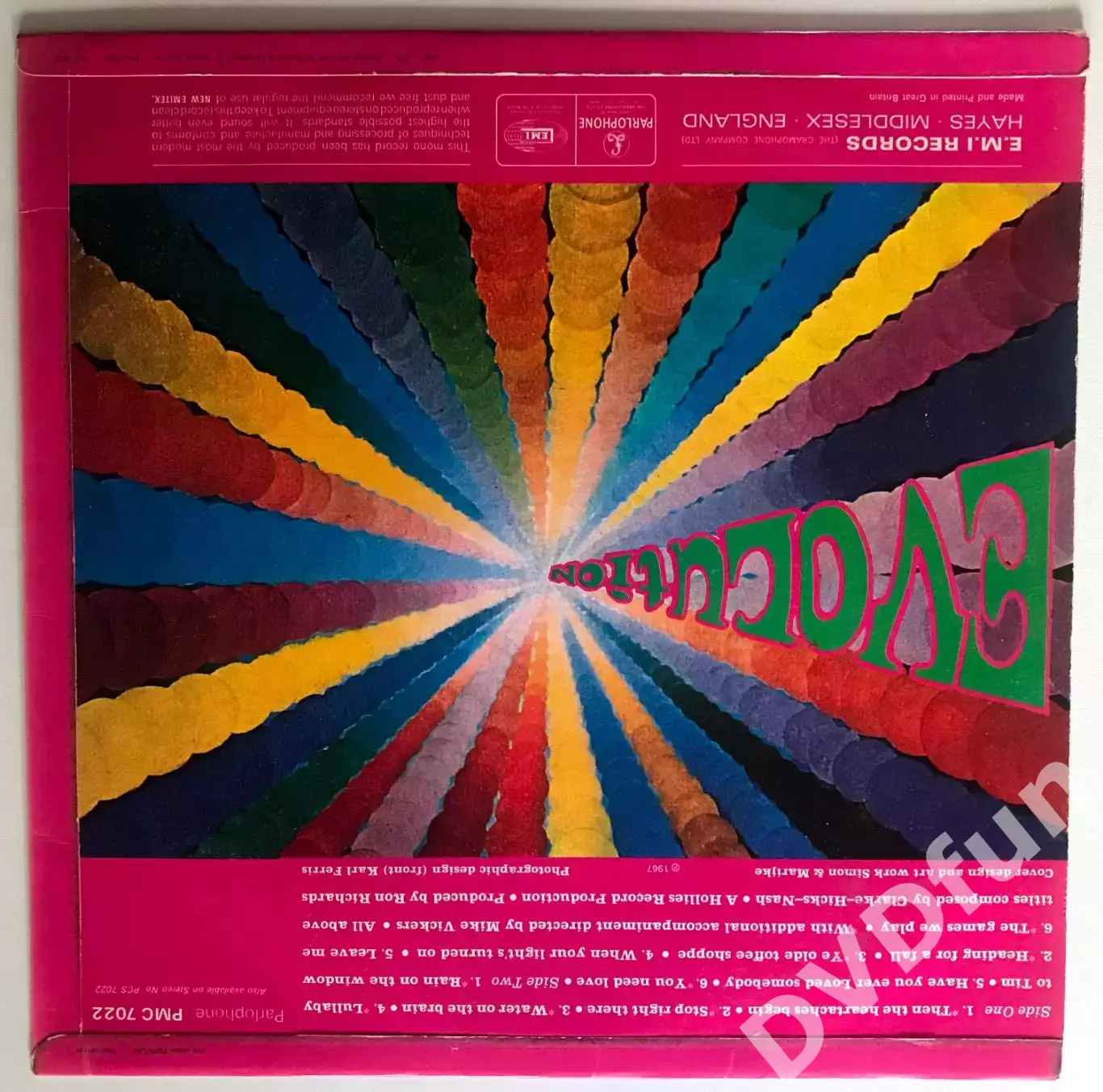 THE HOLLIES-EVOLUTION 1st Press UK LP 1967 PARLOPHONE MONO PMC 7022 RARE 2