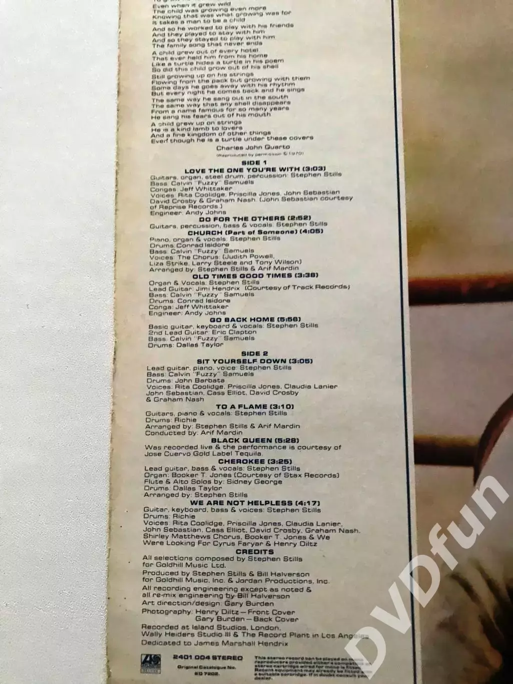 STEPHEN STILLS-STEPHEN STILLS 1st Press UK LP ? 1970 Atlantic Records RARE 4