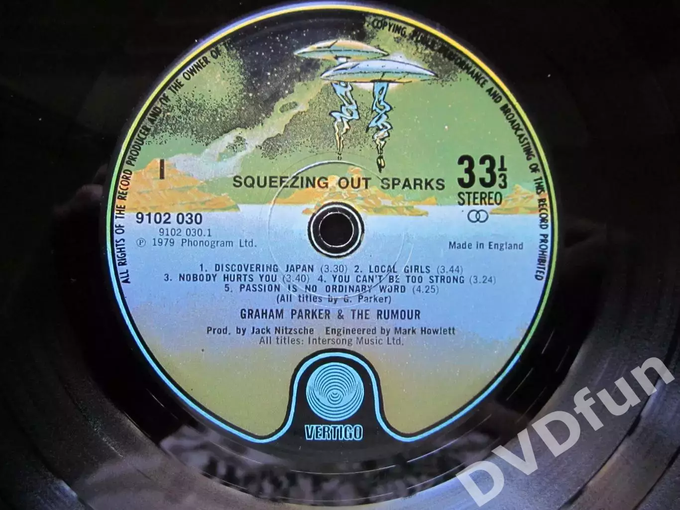 GRAHAM PARKER&THE RUMOUR SQUEEZING OUT SPARKS 1st UK LP MINT/MINT 2