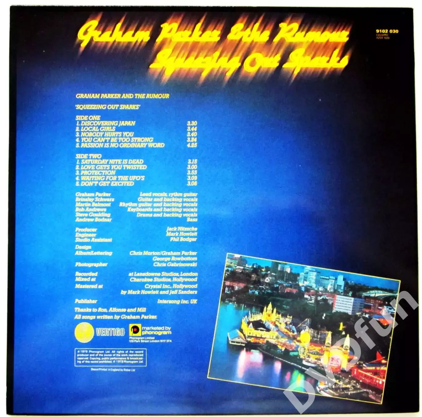 GRAHAM PARKER&THE RUMOUR SQUEEZING OUT SPARKS 1st UK LP MINT/MINT 1