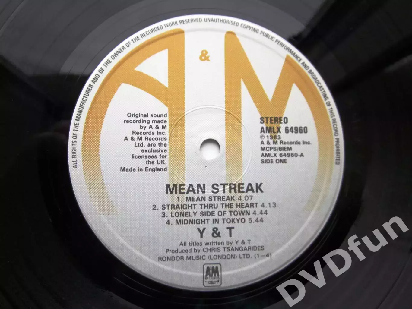 Y & T MEAN STREAK 1st UK LP A&M 1983 3