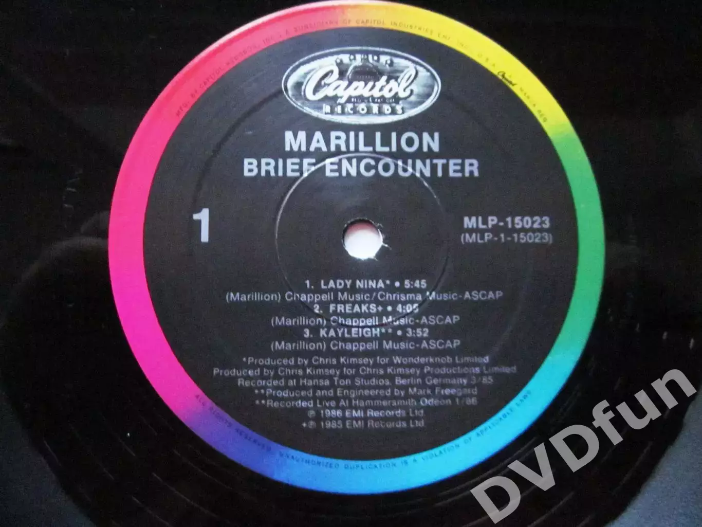 MARILLION-BRIEF ENCOUNTER Original US LP1986 4
