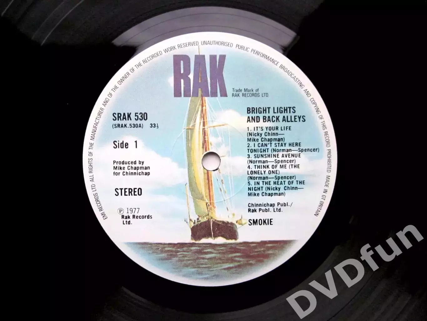 SMOKIE-BRIGHT LIGHTS & BACK ALLEYS 1st Press UK LP 1977 1