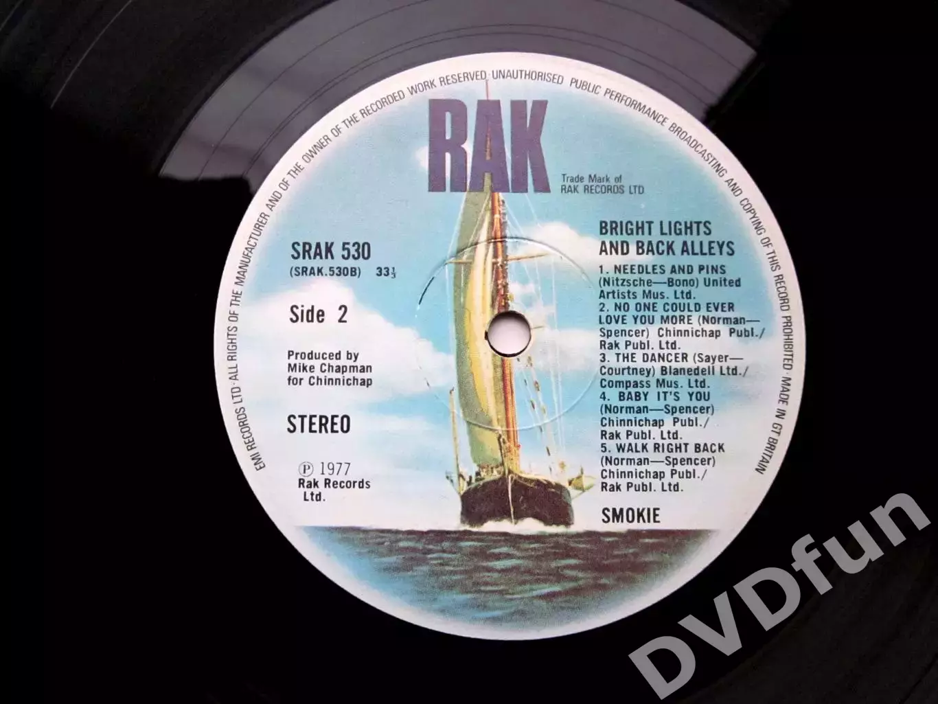 SMOKIE-BRIGHT LIGHTS & BACK ALLEYS 1st Press UK LP 1977 2