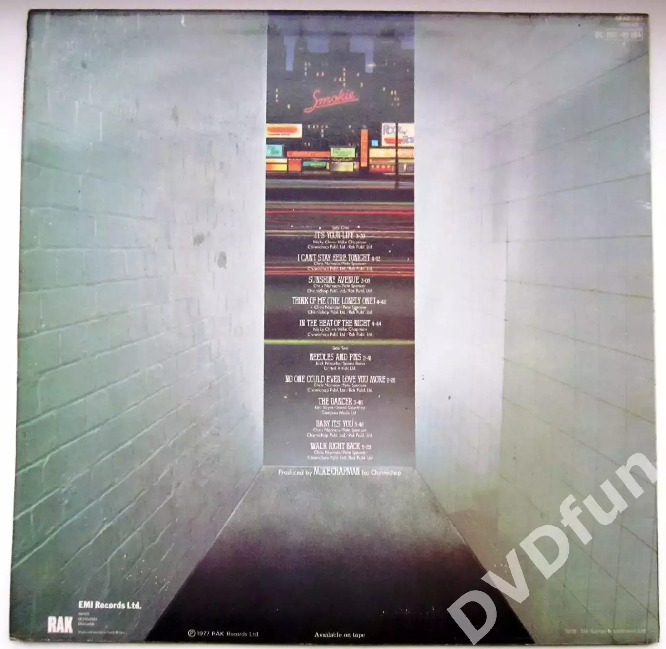 SMOKIE-BRIGHT LIGHTS & BACK ALLEYS 1st Press UK LP 1977 4