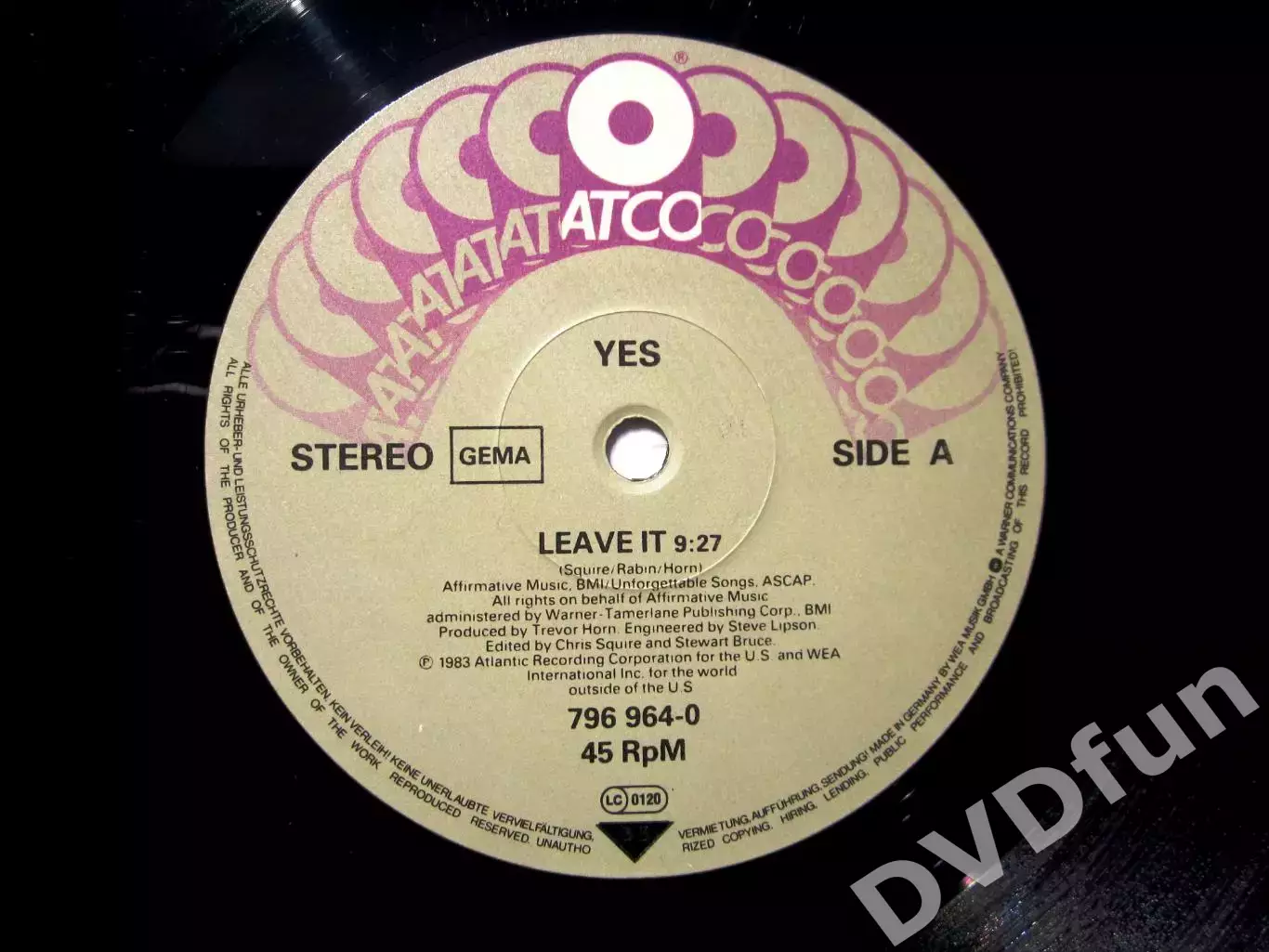 YES-LEAVE IT MAXI-SINGLE 12 EP45 RpM ATCO 1983-1984 5