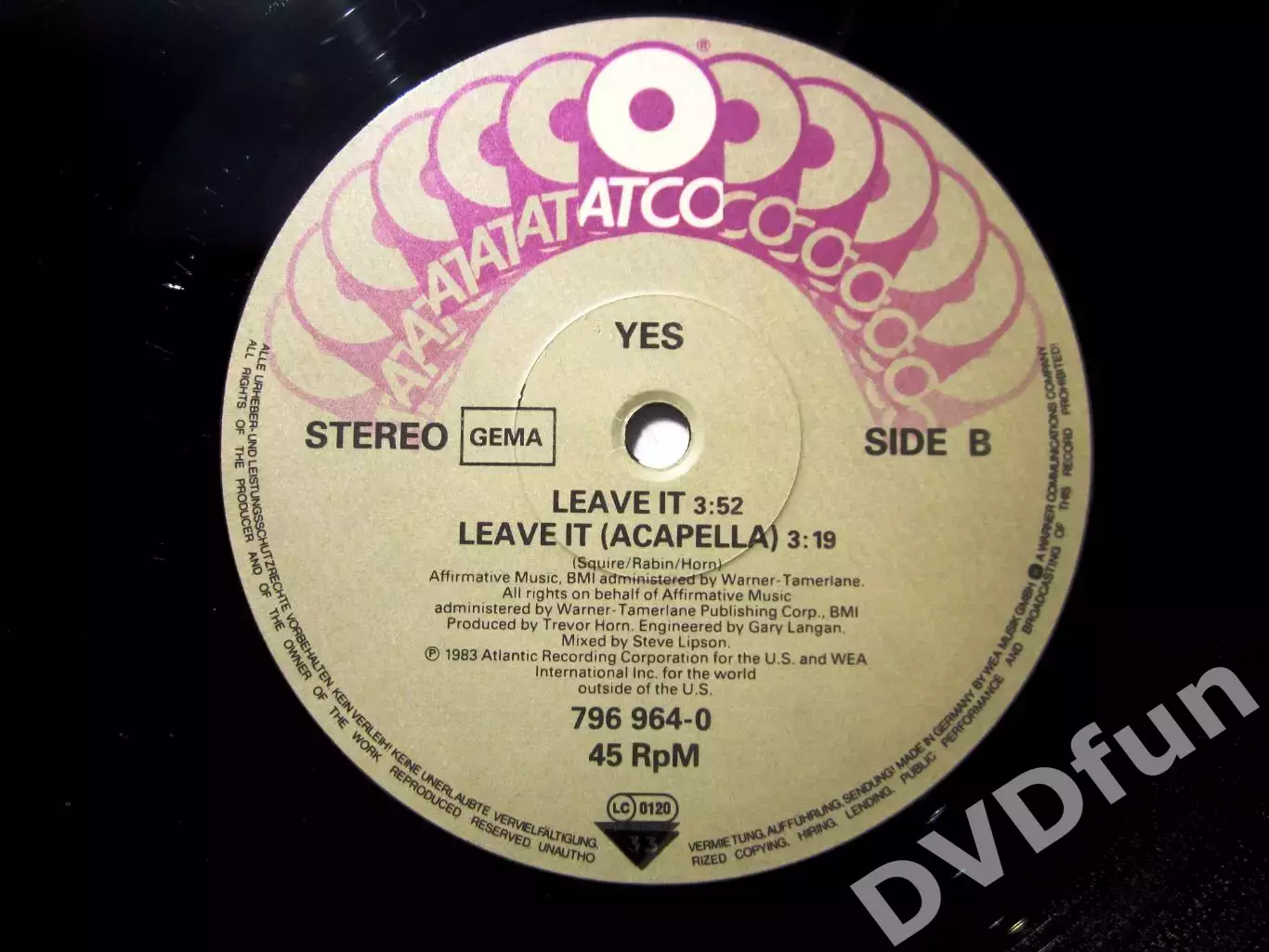 YES-LEAVE IT MAXI-SINGLE 12 EP45 RpM ATCO 1983-1984 6