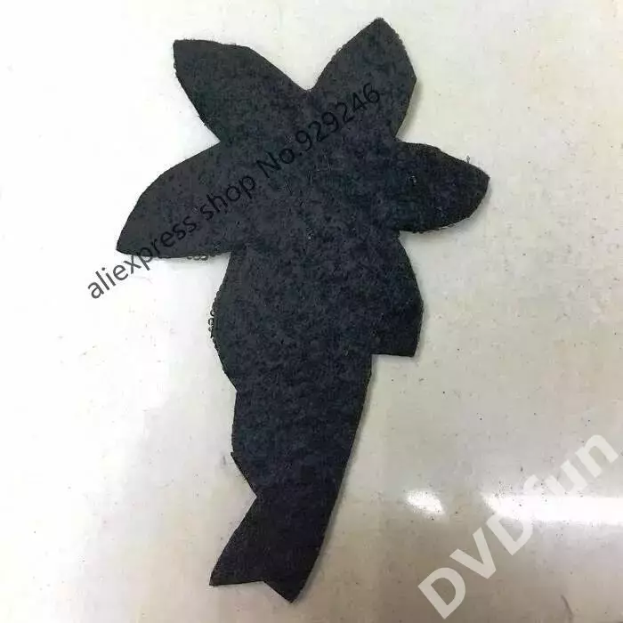 Бусины ручной работы с аппликацией 4шт цвет чёрный 4