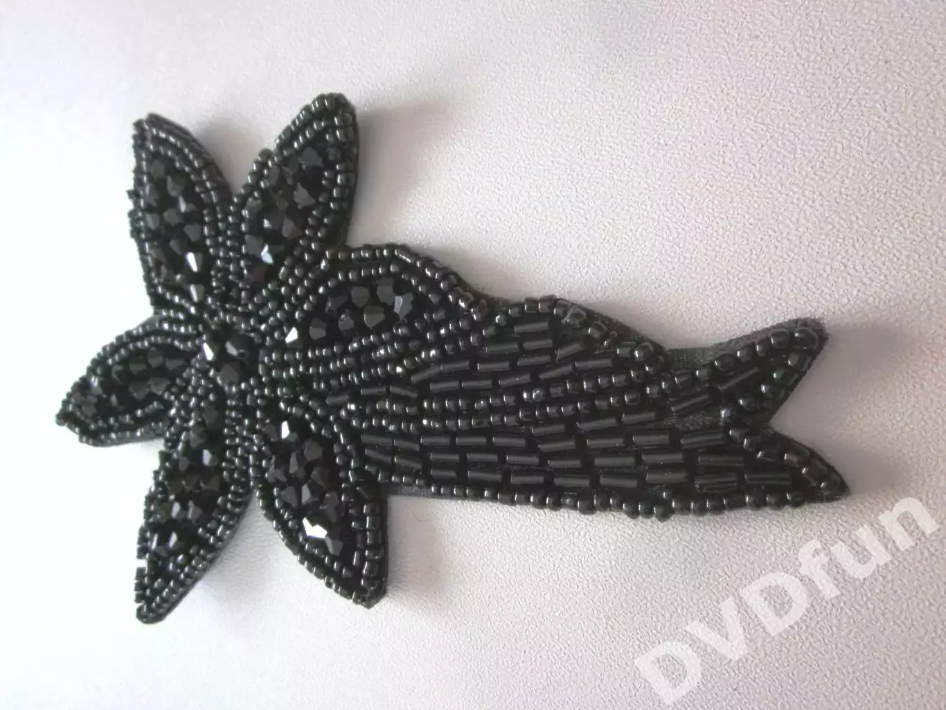 Бусины ручной работы с аппликацией 4шт цвет чёрный 1