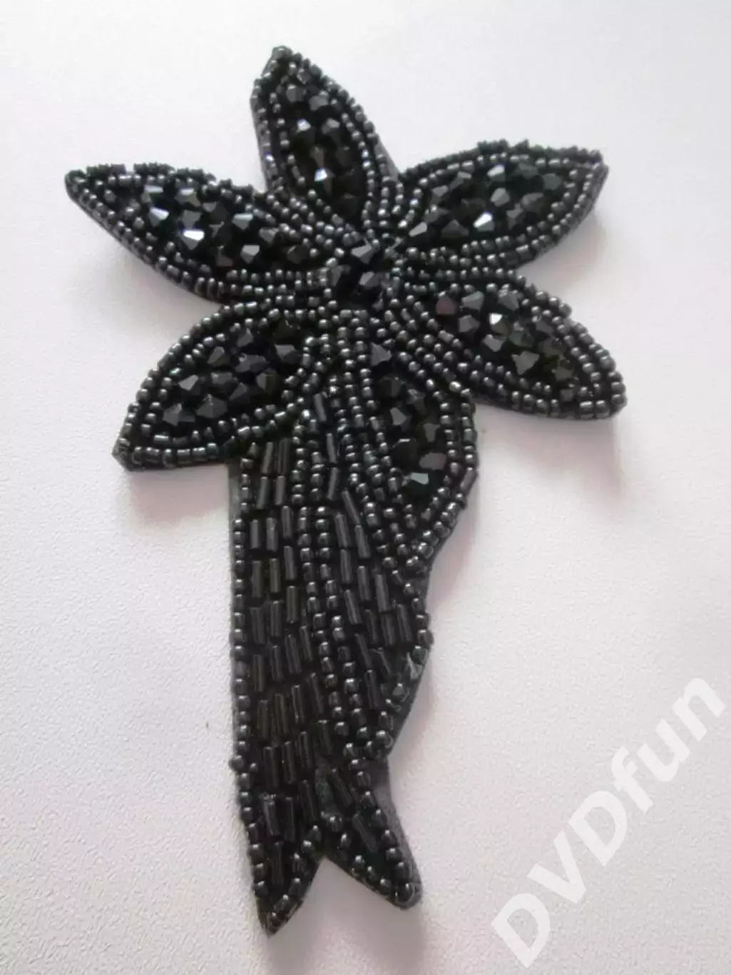 Бусины ручной работы с аппликацией 4шт цвет чёрный 2