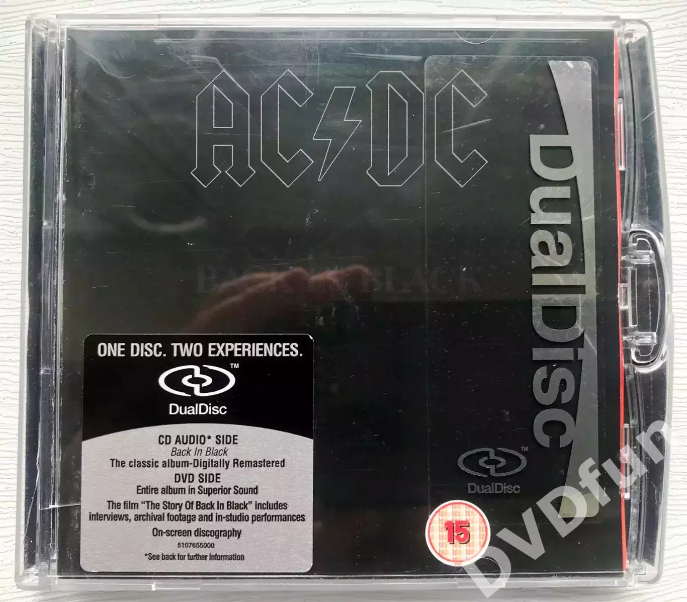 AC/DC BACK IN BLACK DualDisc CD-DVD 2.0 PCM STEREO RARE!