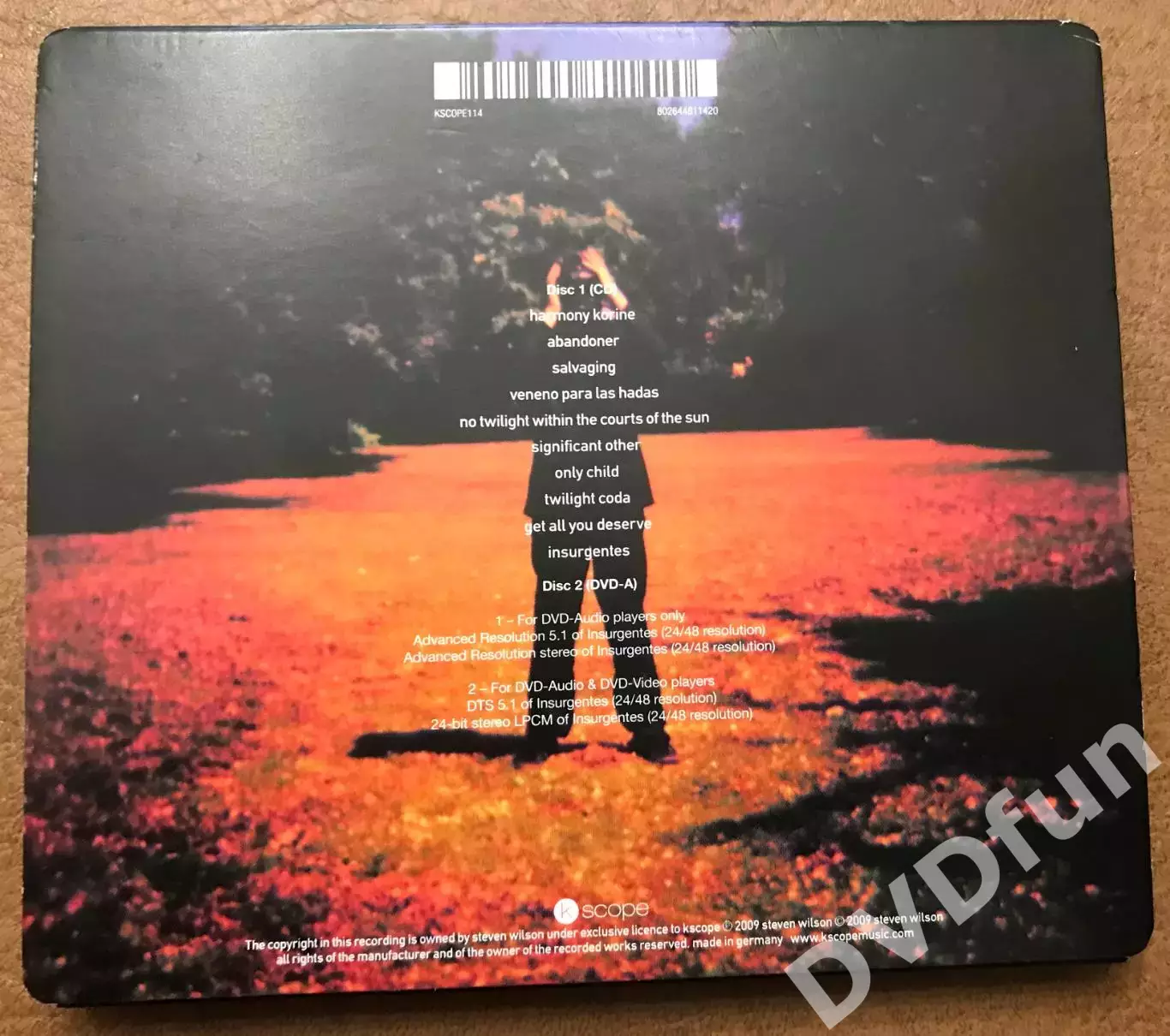 STEVEN WILSON-INSURGENTES DELUXE CD+DVD AUDIO Super Jewel Box 2009 NEW RARE 1
