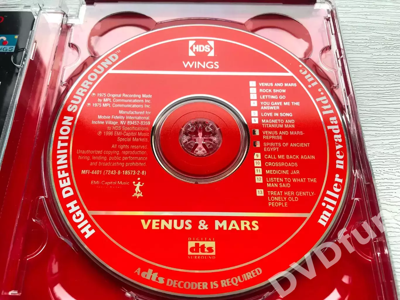 WINGS-VENUS AND MARS DTS-CD 5.1 DTS Digital Surround Sound как DVD-AUDIO 2001 6