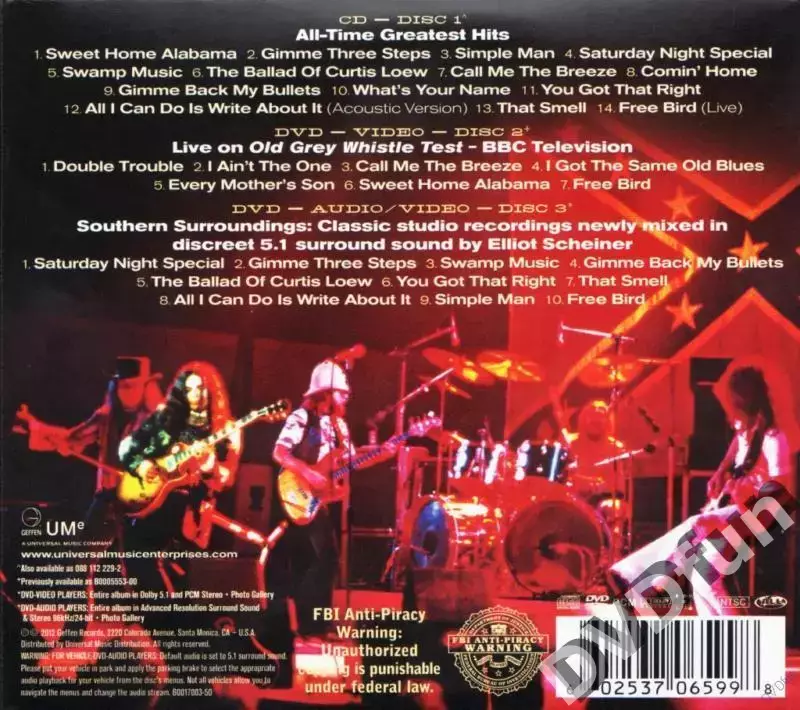 LYNYRD SKYNYRD-SOUTHERN SURROUNDINGS CD+DVD-VIDEO+DVD-AUDIO 3 DISC SET SEALED 1
