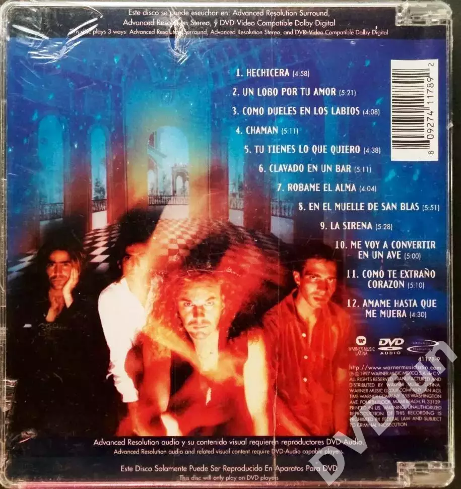 MANA-SUENOS LIQUiDOS DVD-AUDIO WARNER 1997 RARE 1