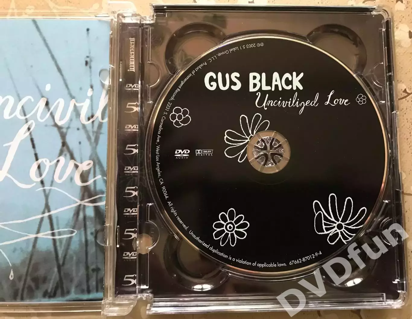 GUS BLACK- Uncivilized Love DVD-Audio 5.1 Surround Multichannel 2003 RARE 2