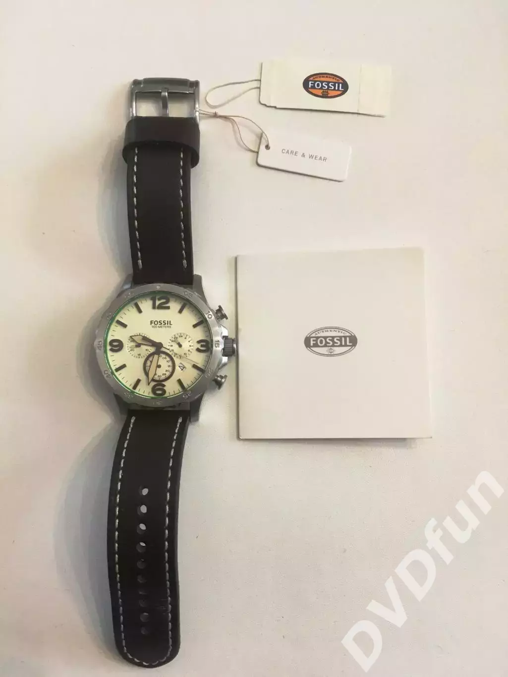 МУЖСКИЕ НАРУЧНЫЕ ЧАСЫ FOSSIL JR1496 С ХРОНОГРАФОМ ПОЛНЫЙ КОМПЛЕКТ ОРИГИНАЛ 7