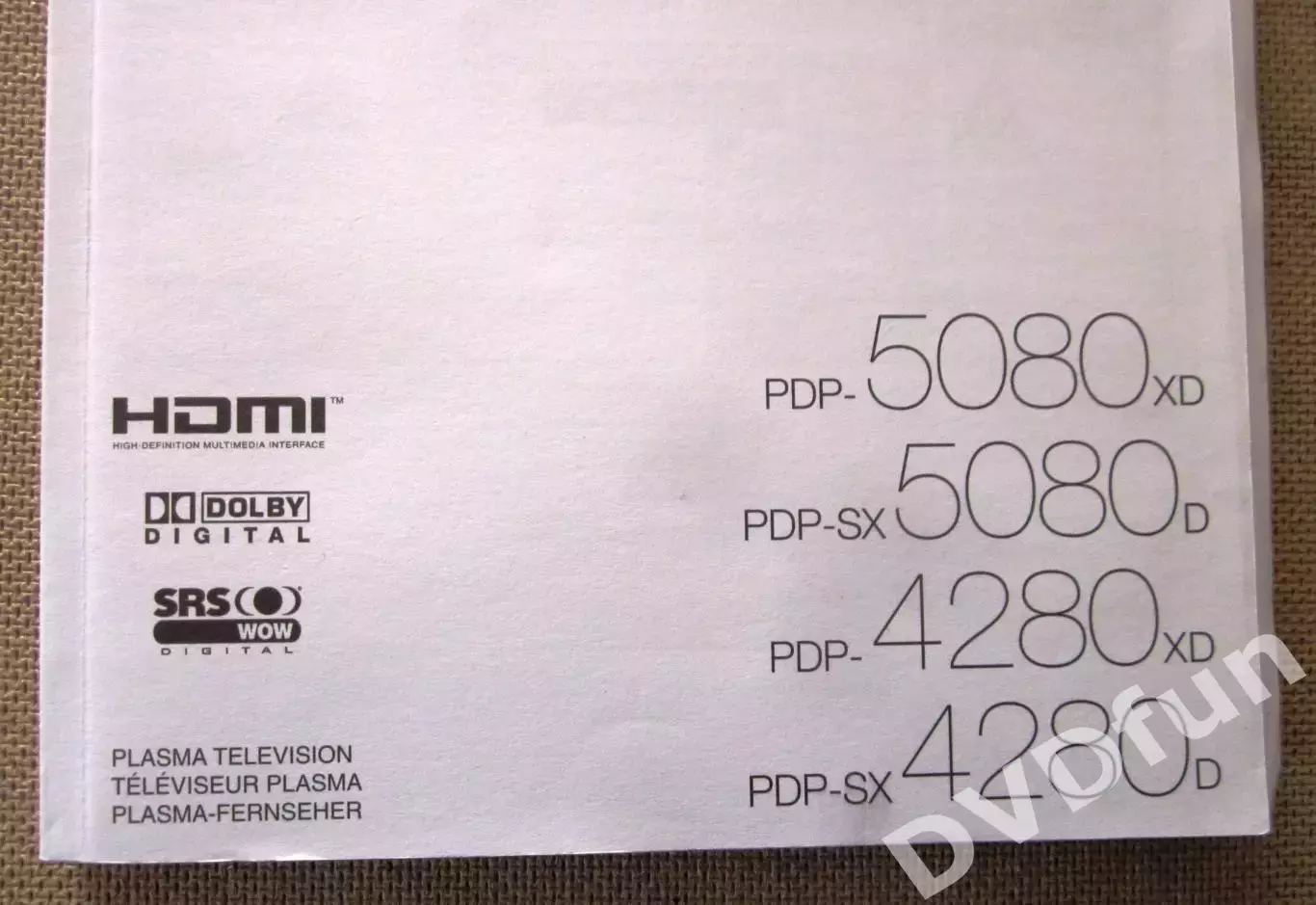 Руководство по эксплуатации PIONEER PDP-5080XD PDP-4280XD PLASMA Original 3
