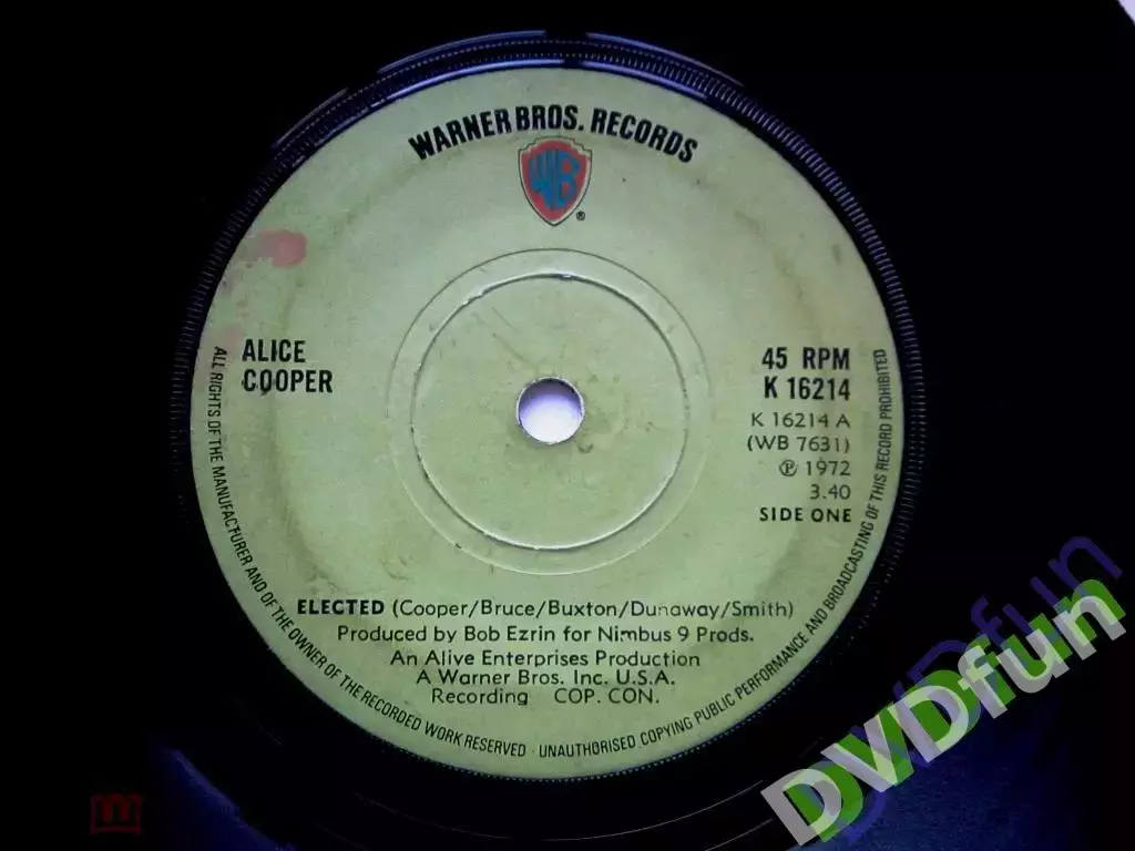 ALICE COOPER-WELCOME TO MY NIGHTMARE 7' Single 45пятка 3