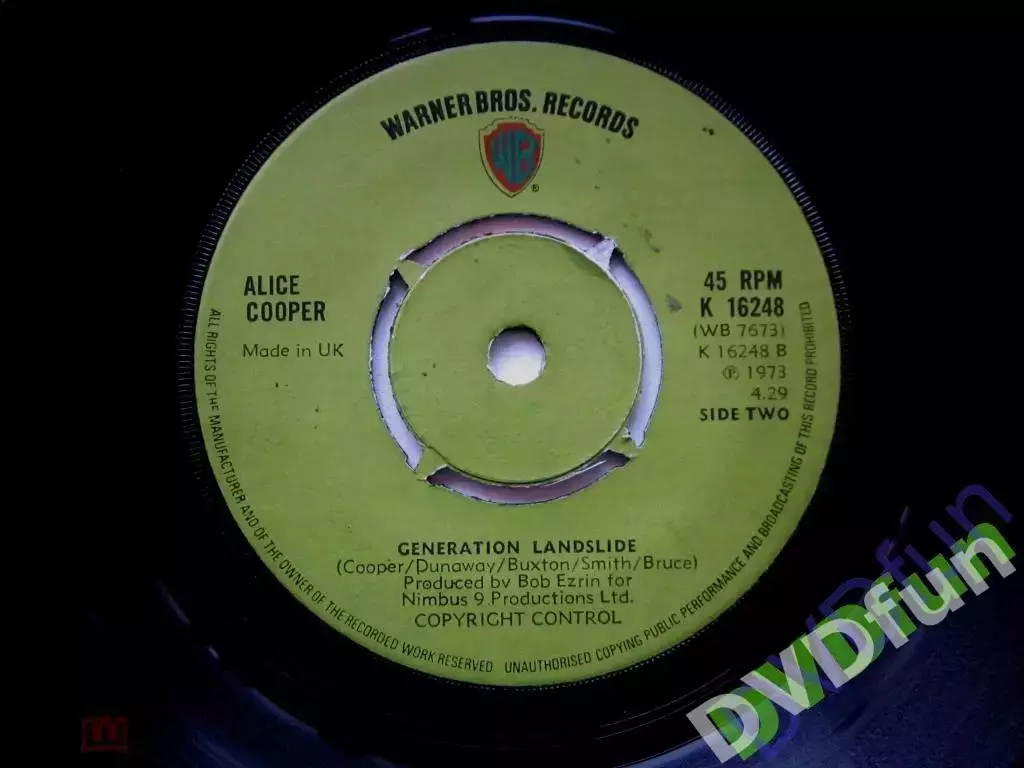 ALICE COOPER-WELCOME TO MY NIGHTMARE 7' Single 45пятка 6
