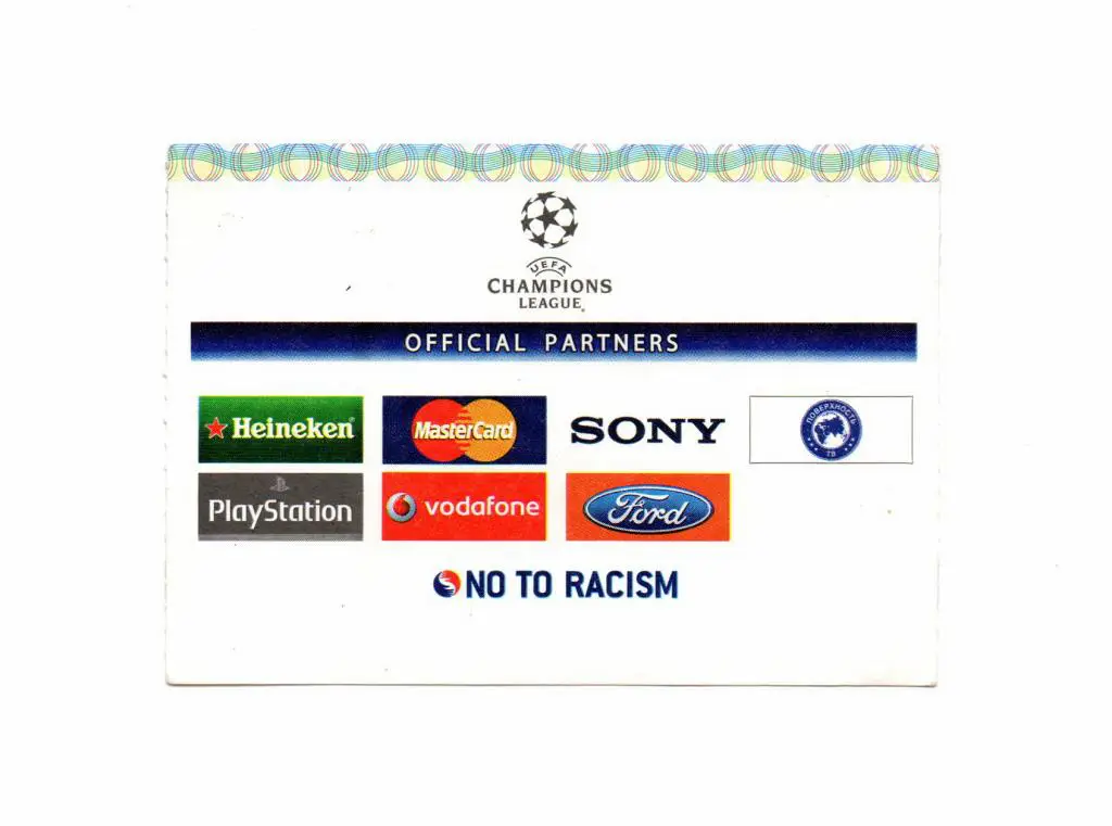 Шахтeр Донецк - Спортинг Лиссабон, Португалия 22.10.2008, билет на матч 1