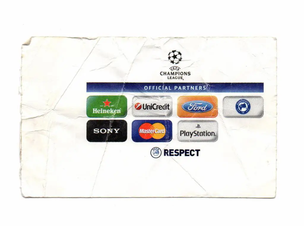 Шахтeр Донецк - Барселона, Испания 12.04.2011, билет на матч 1