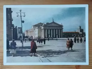 открытка Сталинград, Театр им. М. Горького, чистая, 1957 г.