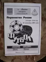 Локомотив-Д Лиски - Металлург Липецк 21.09.2001