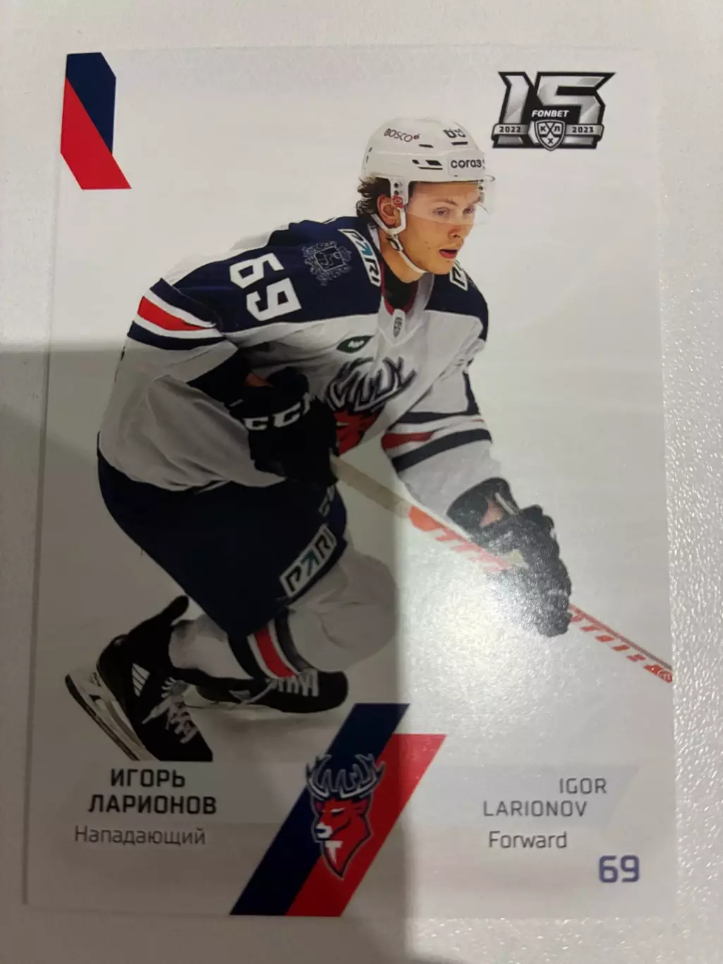 Хоккейная карточка Игорь Игоревич Ларионов