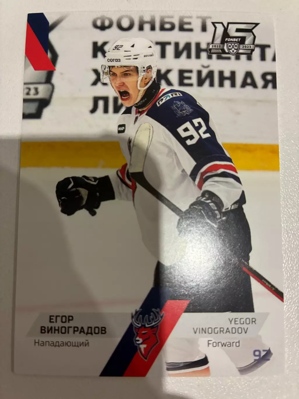 Хоккейная карточка Егор Виноградов