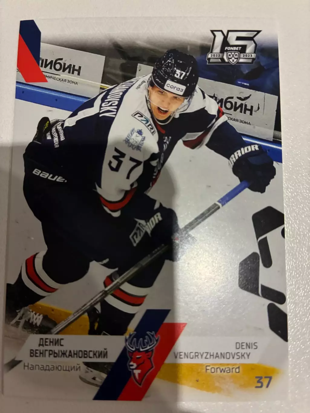 Хоккейная карточка Денис Венгрыжановский