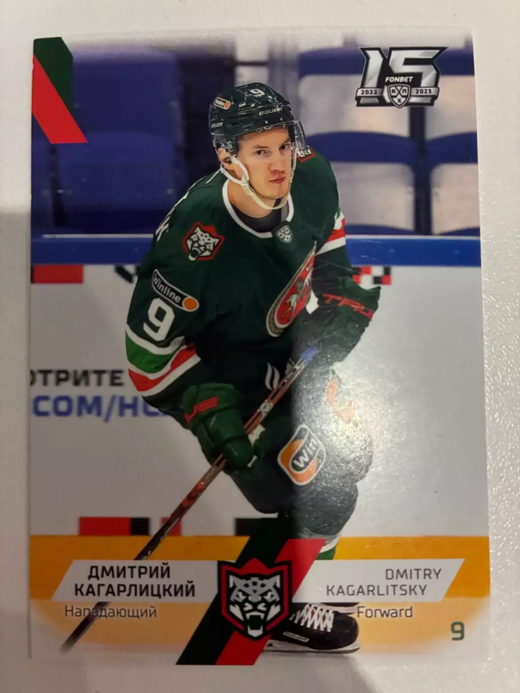 Хоккейная карточка Дмитрий Кагарлицкий