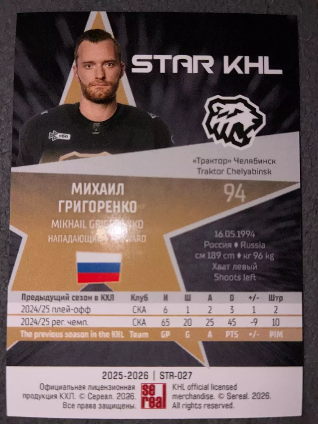 Хоккей. Михаил Григоренко 1