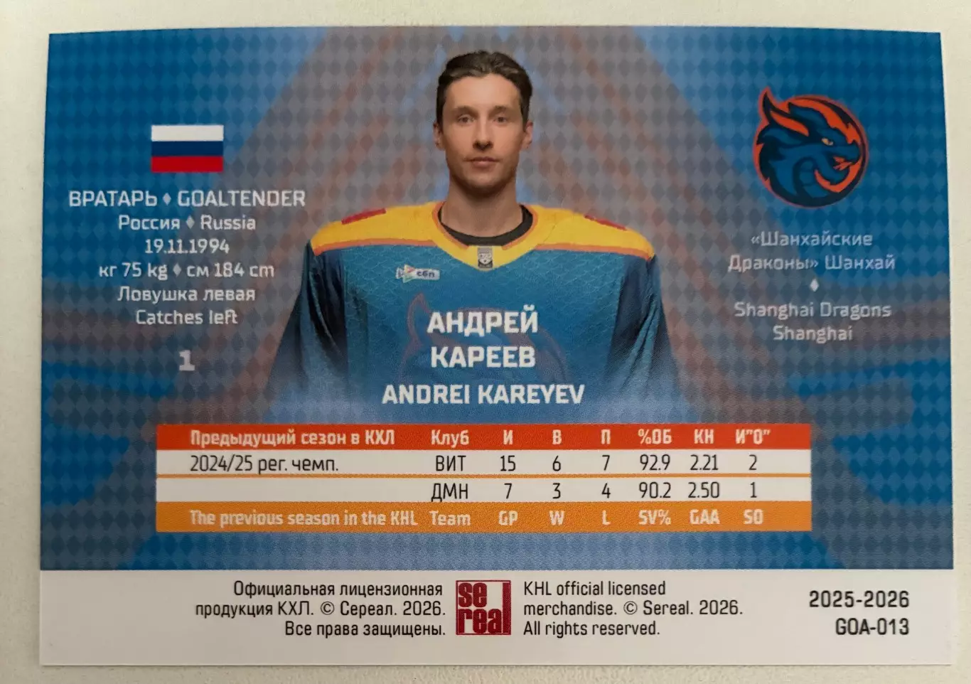 Хоккей. Андрей Кареев 1
