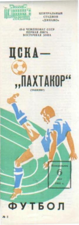 ЦСКА Москва - Пахтакор Ташкент 06.05.1985