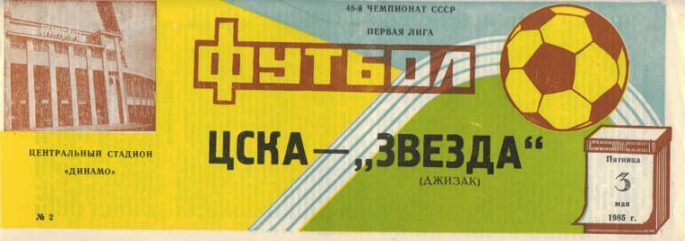 ЦСКА Москва - Звезда Джизак 03.05.1985