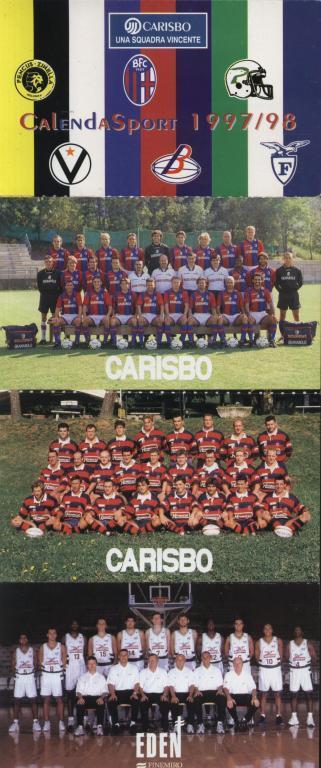 Calenda Sport 1997 - 98 (Italy) ... гармошка с фото разных спорт клубов 1