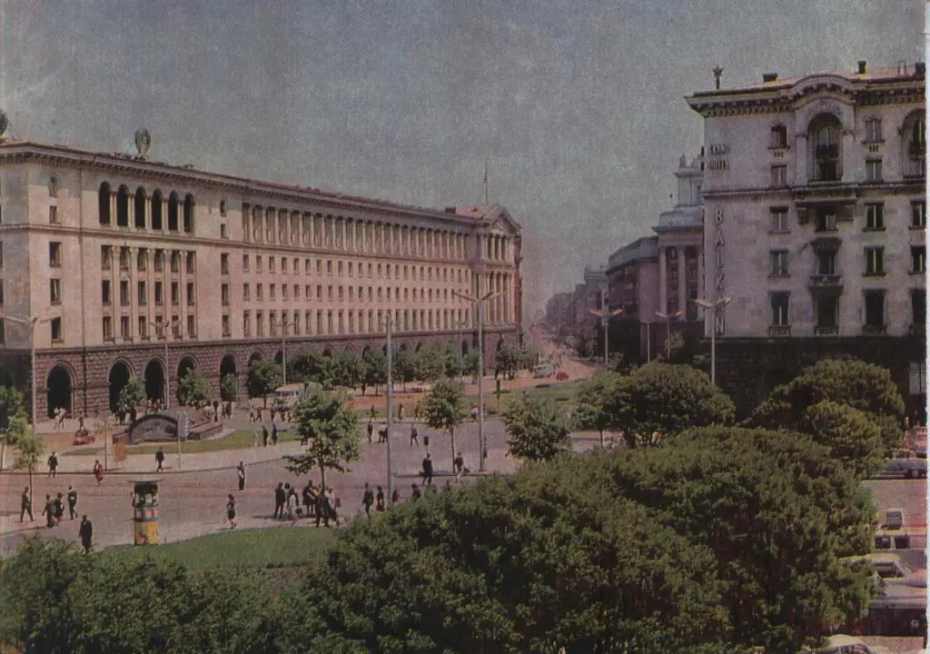 Открытка. Болгария. София. Площадь имени В.И. Ленина. 1966