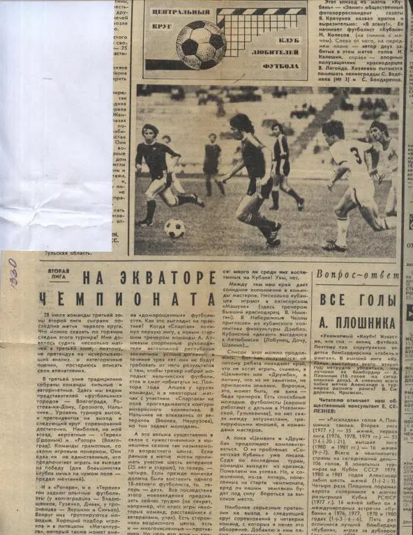 Обзор новостей Краснодарского футбола. 1981 (2976)