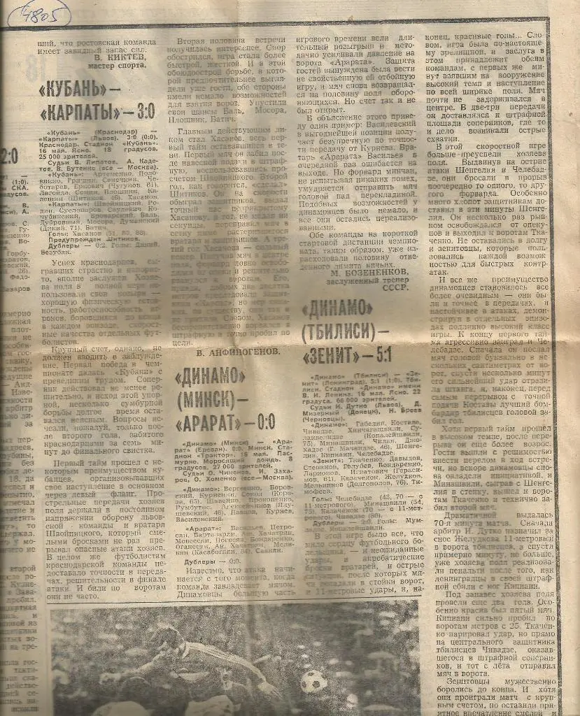 Обзор игр высшей лиги 1979 (4805)