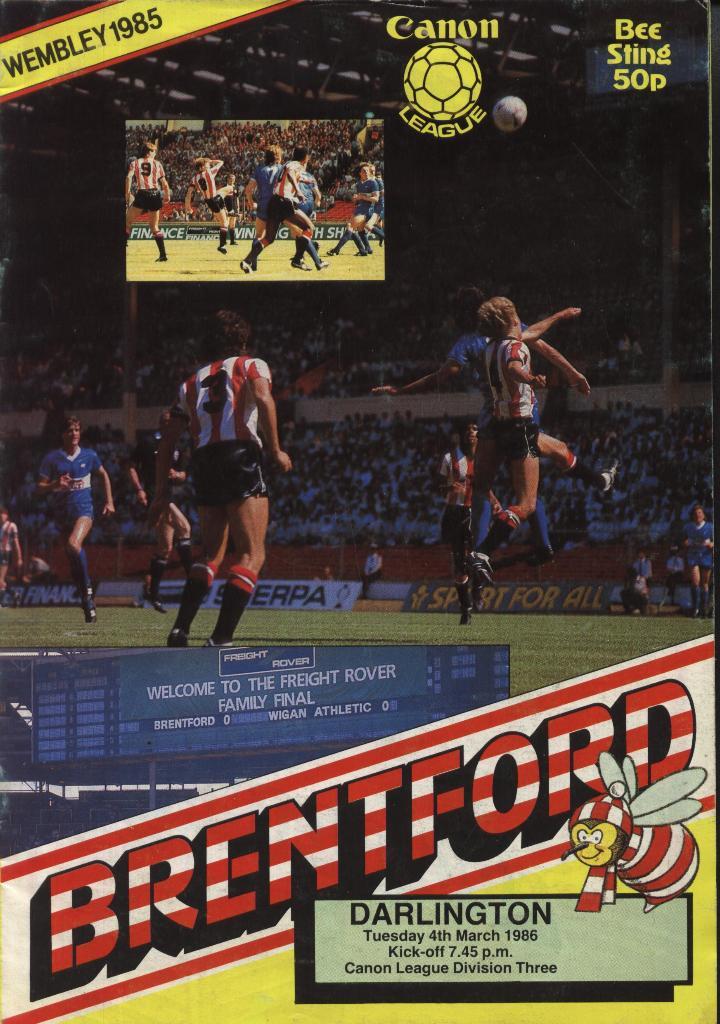 Brentford _v _Darlington_04.03. 1986_Cаnon _League div. three