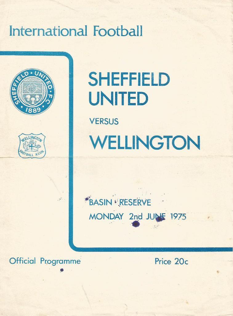 Sheffield United v Wellington 05.06. 1975 _Friendly