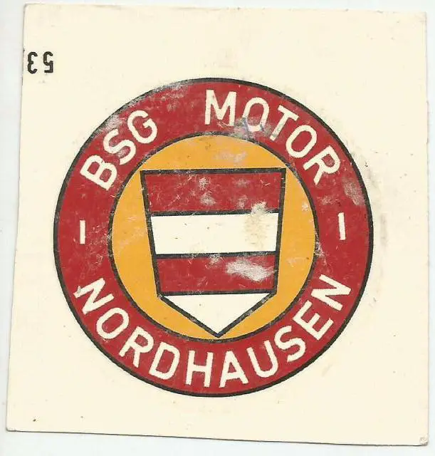 BSG _Motor Nordhausen (DDR) (переводная картинка)