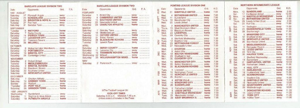 Barnsley Football Club_ season_1991-92(мини- сувенир) 1