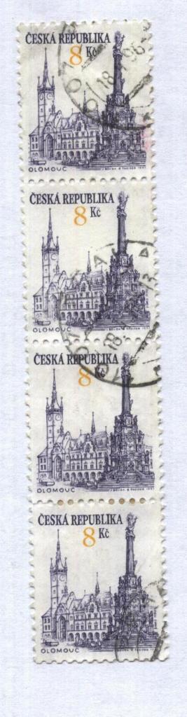 марка . почта Ceska Republika_ Olomouc_гашеная ,(лот из 4х марок)