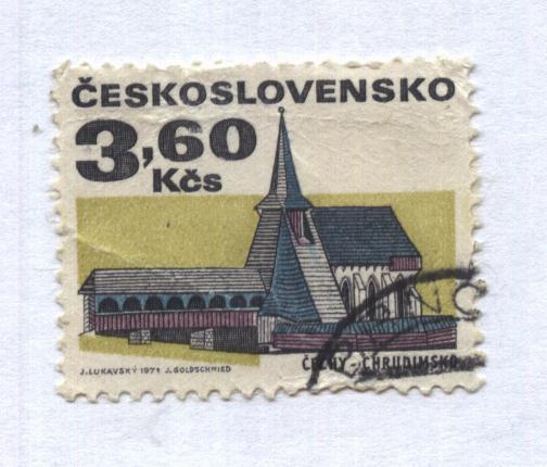 марка . почта Ceskoslovensko_Cechy- Chrudimsko_гашеная .,