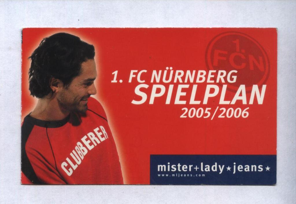 1 FC Nurnberg (spielplan 2005-2006) (на_нем.яз.) карманный_буклет