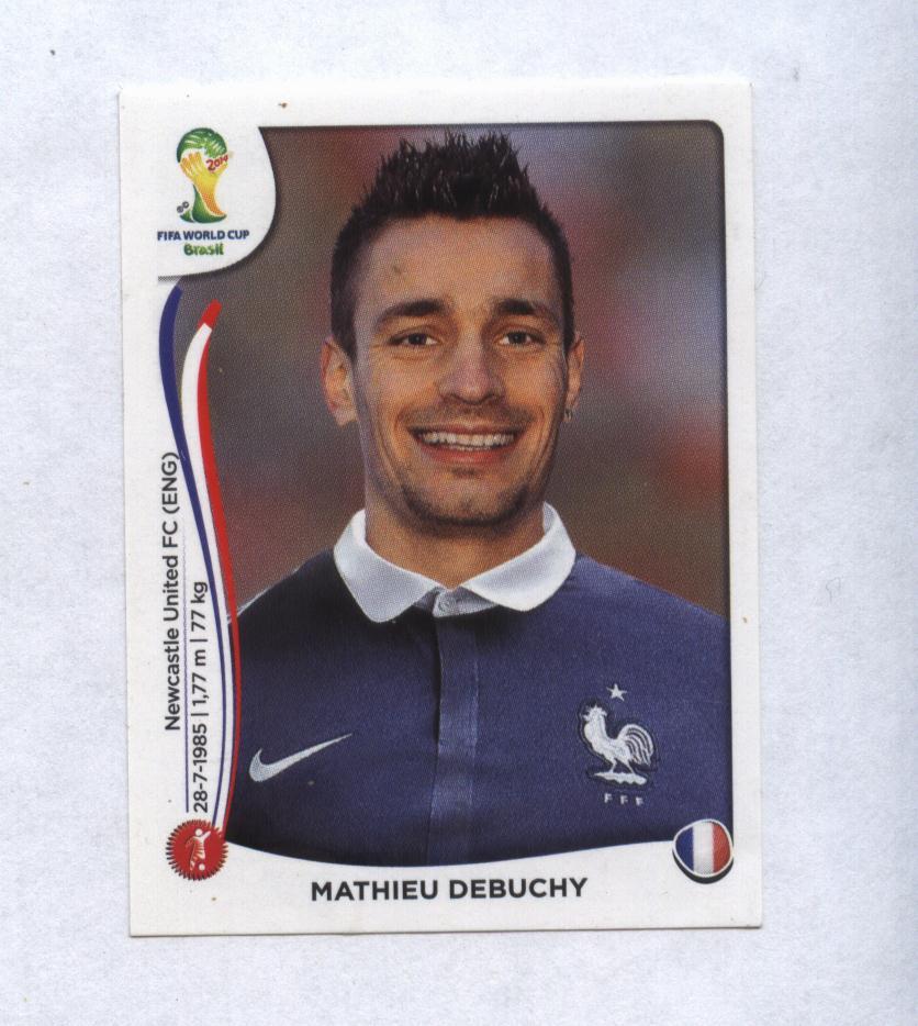 Mathieu Debuchy (France) _(FIFA_World_cup _2014) stickers-Panini